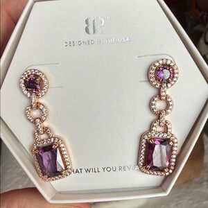 BP Elegant Purple Drop Earrings